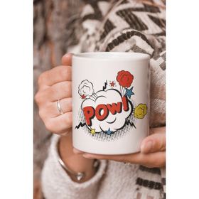 Stüdyo SM Pow Vektörel Çizim Baskılı Kupa Bardak