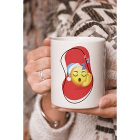 Stüdyo SM Vektörel Çizim Kırmızı Desenli Emoji Logo Baskılı Kupa Bardak