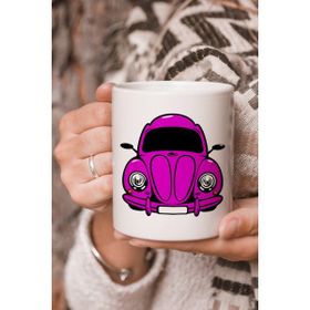 Stüdyo SM Vektörel Çizim Pembe Vosvos Logo Baskılı Kupa Bardak