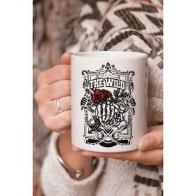 Stüdyo SM Vektörel Çizim The Wild Yazılı Logo Baskılı Kupa Bardak