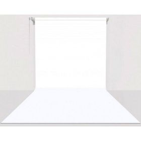 Stüdyo Teknik 270 cm x 580 cm Sonsuz Beyaz Fon Perdesi Seti