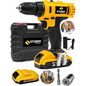 Sturdy 58V 6AH Lıon Çift Akülü Darbeli 7-19 Lokma Uclu Turbo Şarjlı Vidalama Matkap