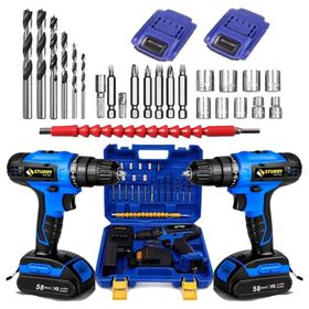 Sturdy Bluster Seri 56 V 6 Ah Metal Şanzumanlı Li-Ion Çift Akülü Matkap