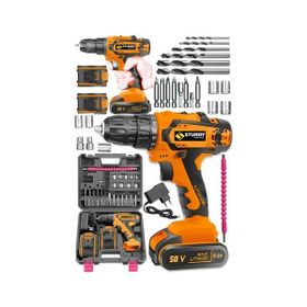 Sturdy Japon KVBY 58 V 8 Ah Darbeli Samsung Akülü Vidalama Matkap+Yardımcı Komple Set