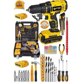 Sturdy Japon Technolo 58 V 8 Ah Lion Çift Akülü Metal Şanzuman 39 Parça Turbo Şarjlı Matkap