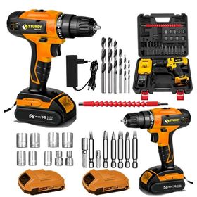 Sturdy New Seri 54 V 6 Ah Metal Şanzumanlı Li-Ion 27 Parça Çift Akülü Matkap