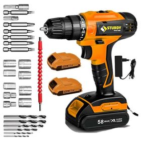 Sturdy New Seri 54 V 8 Ah Metal Şanzumanlı Li-Ion Çift Akülü Matkap