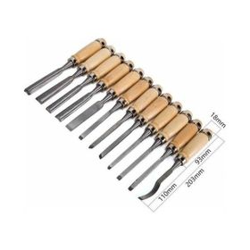 Sturdy Pro 12'li Profesyonel Ahşap - Taş - Seramik Oyma Seti Iskarpela Takımı