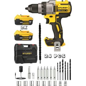 Sturdy Pro XR5860XLG Li-On 58 Volt 6 Amper Şarjlı Çift Akülü 27 Parça Darbeli Matkap Usta Setli