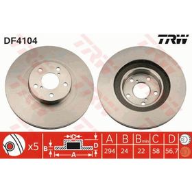 Subaru Impreza 1993/1996 242x18x58x53 Havalı Ön Fren Diski