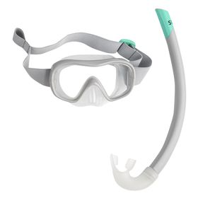 Subea Gri - 100 - XS Çocuk Şnorkelle Dalış Seti