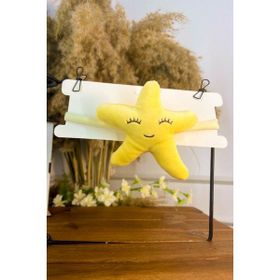 Şubu Tasarım SBT544 Sarı Yıldız Figürlü Lastikli Bebek Bandanası