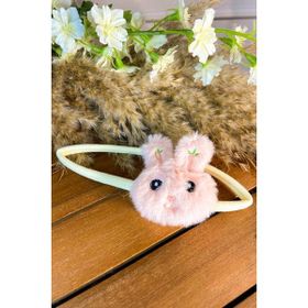 Şubu Tasarım SBT556 Pembe Tavşan Figürlü Lastikli Bebek Bandanası