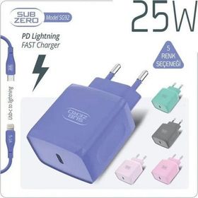Subzero SG92 25W PD Lightning Hızlı Şarj Aleti ve Kablo Seti