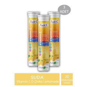 Suda-C Vitamin C Lemonade 20 Efervesan Tablet