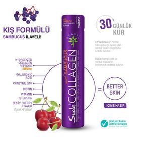 Suda Collagen Sambucus Vişne Aromalı 30 Shot