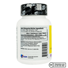 Suda-D Vitamin D3 1000 IU 100 Tablet