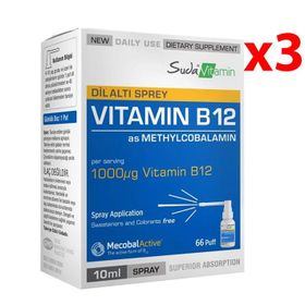 Suda Vitamin Vitamin B12 3x10 ml Dilaltı Sprey