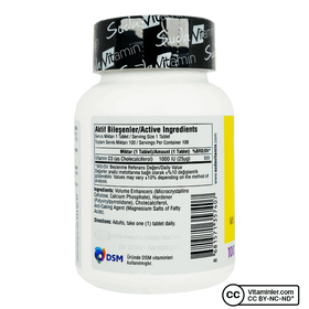 Suda Vitamin Vitamin D3 1000 IU 100 Tablet