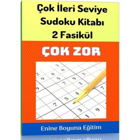 Sudoku Çok İleri Seviye Bulmaca Kitabı 2 Fasikül Enine Boyuna Eğitim