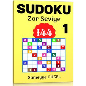 Sudoku Zor Seviye Bulmaca Kitabı-1 Enine Boyuna Eğitim