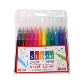 Südor 12 Renk Jumbo Keçeli Kalem