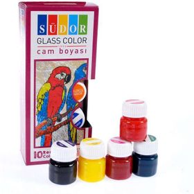 Südor 15 ml 10 Renk Cam Boyası Seti