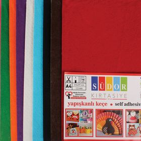 Südor 20x30 10 Renk Yapışkanlı Keçe