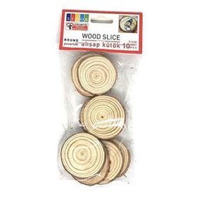 Südor 3-4 cm Yuvarlak 10'lu Ahşap Kütük