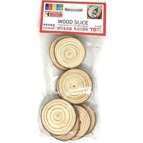 Südor 3-4 cm Yuvarlak 10'lu Ahşap Kütük