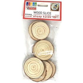 Südor 3-4 cm Yuvarlak 10'lu Ahşap Kütük