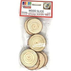 Südor 3-4 cm Yuvarlak 10'lu Ahşap Kütük