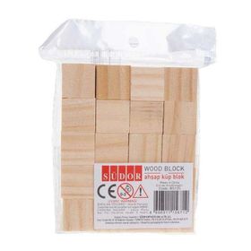 Südor 5748735 2 cm 20 Adet Ahşap Küp Blok