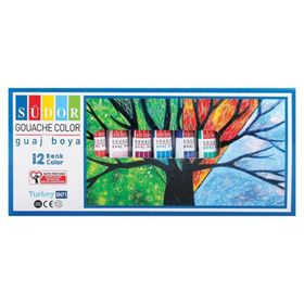 Südor 575 8.5 ml 12 Renk Tüp Guaj Boya