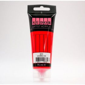 Südor 75 ml Tüp 311 Vermiyon Kırmızı Akrilik Boya