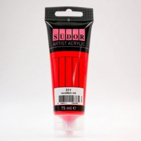 Südor 75 ml Tüp 311 Vermiyon Kırmızı Akrilik Boya