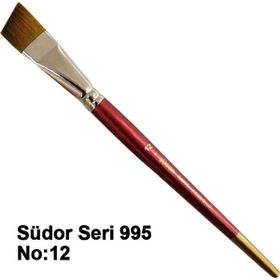 Südor 995 No 12 Yan Kesik Sentetik Fırça