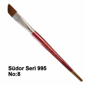 Südor 995 No 8 Yan Kesik Sentetik Fırça
