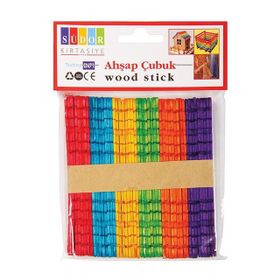 Südor Geçmeli Renkli Ahşap Çubuk