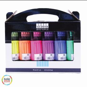 Südor MA075-X6-4 75 ml 6 Renk Neon Akrilik Boya
