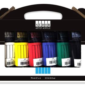 Südor MA075-X6 6x75 ML Tüp Akrilik Boya Set