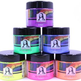 Südor MA125-X6-4 125 ml Monalisa 6 Adet Neon Renk Akrilik Boya Set