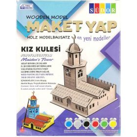 Südor MD205 Ahşap Maket Kız Kulesi Boyama Seti