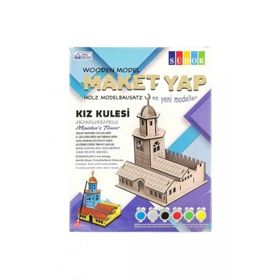 Südor MD205 Ahşap Maket Kız Kulesi Boyama Seti
