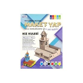Südor MD205 Ahşap Maket Kız Kulesi Boyama Seti
