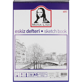 Südor Mona Lisa A3 50 Yaprak 120 gr Telli Eskiz Defter