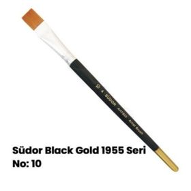 Südor No:10 Black Gold Düz Yassı Fırça