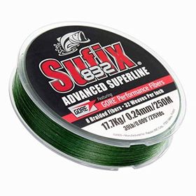 Sufix 832 Advanced Superline Braid 0.48 mm, 45 kg 250 Metre Az Görünür Yeşil Misina