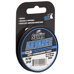 Sufix Advance Fluorocarbon 0.185 mm 50 mt 2 kg Beyaz Olta Misinası