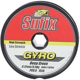 Sufix Gyro Braid Örgü 0.26 mm 15 kg 250 m Koyu Yeşil Olta İpi Misinası